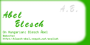 abel blesch business card
